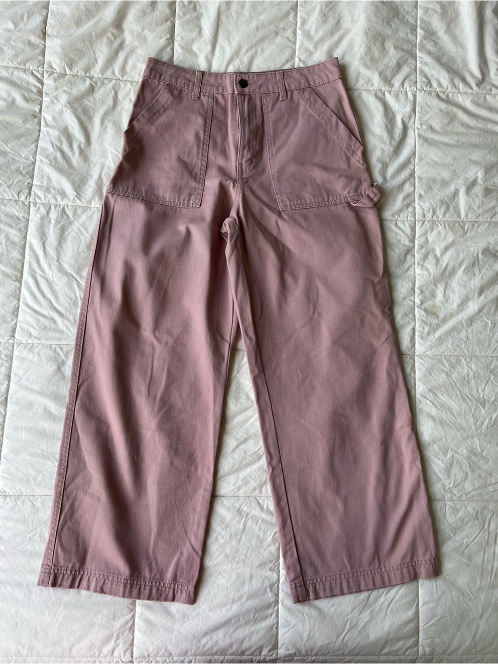 wild fable Dusty Rose Cropped Wide Leg Utility Pants